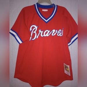 Jersey braves color red size L